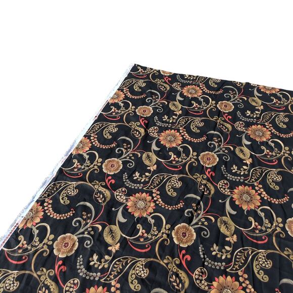 Vtg Mill Creek Fabrics Floral Night Black Remnant Sewing Fabric 2pcs = 3.7yards - Picture 8 of 9